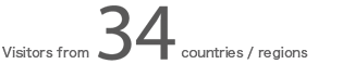 Visitors from 34 countries / regions