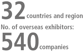 32countries and regions/No. of overseas exhibitors: 540companies
