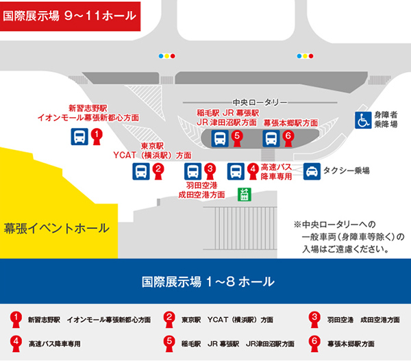 幕張メッセ バス乗り場 map
