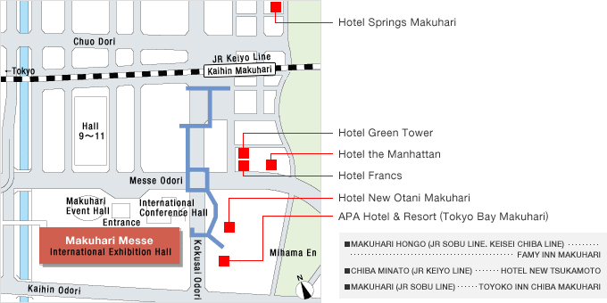 Hotels located near Makuhari Messe
