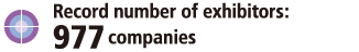 Record number of exhibitors: 977companies