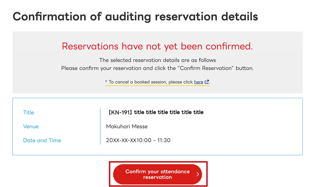 Reservation Confirmation Image