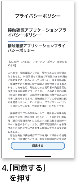 4.同意するを押す