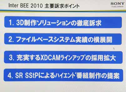 InterBEEにおけるソニーの４つのテーマ