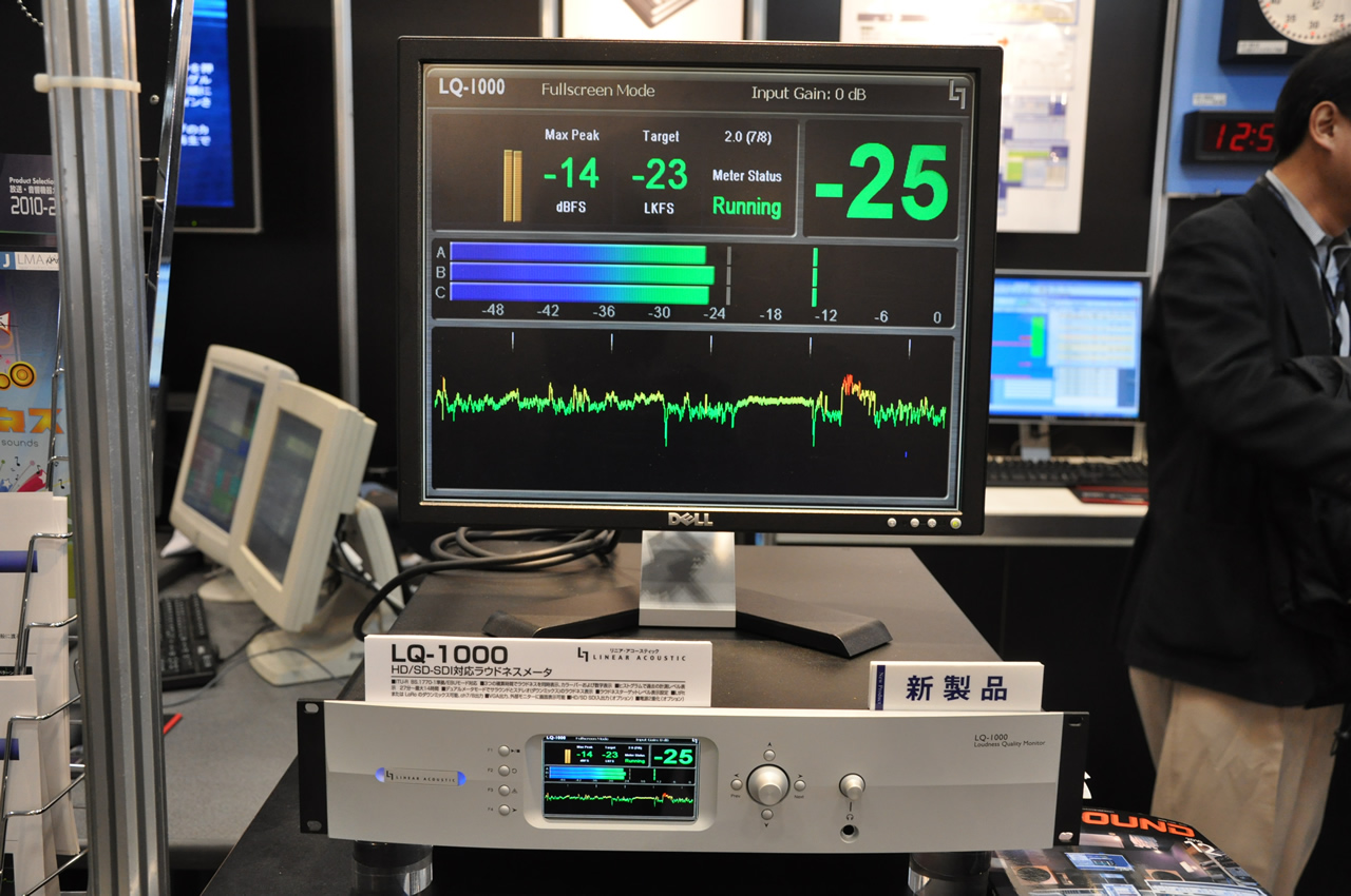 LQ-100 loudness meter by Linear Acoustic Company of America.