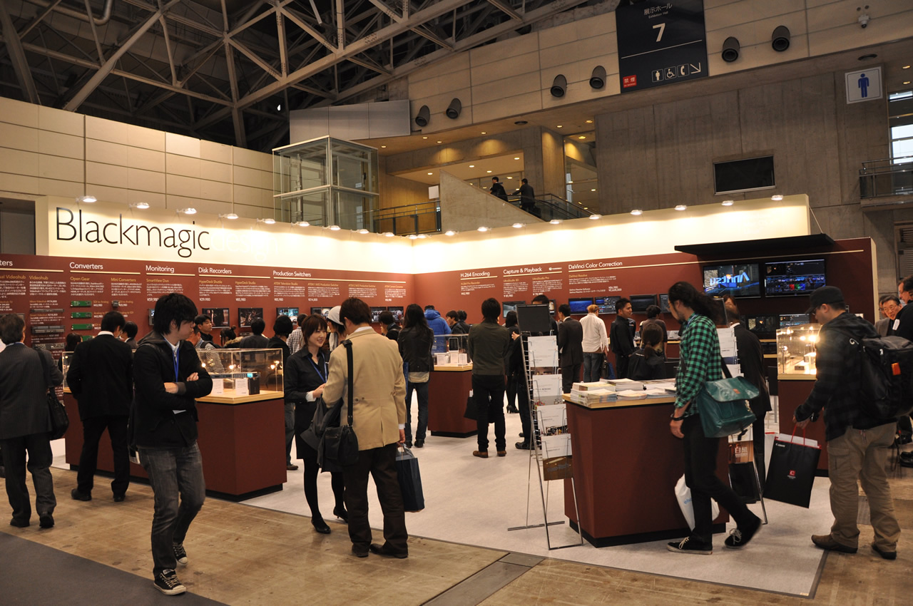 Photo 1: Blackmagic Design booth members