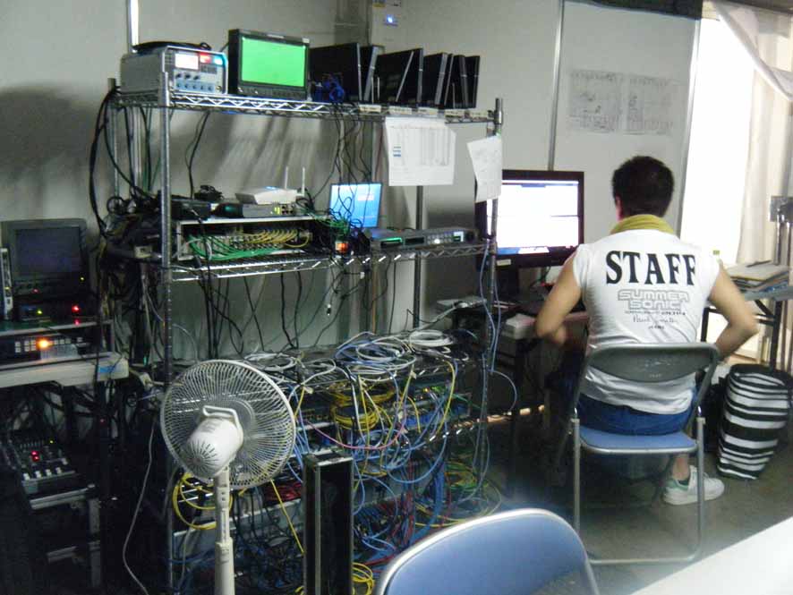 WOWOWブース内のネットワーク映像システム
