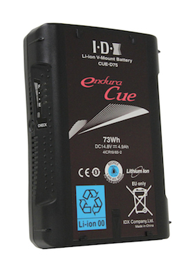 CUE-D75 compact V-Mount battery
