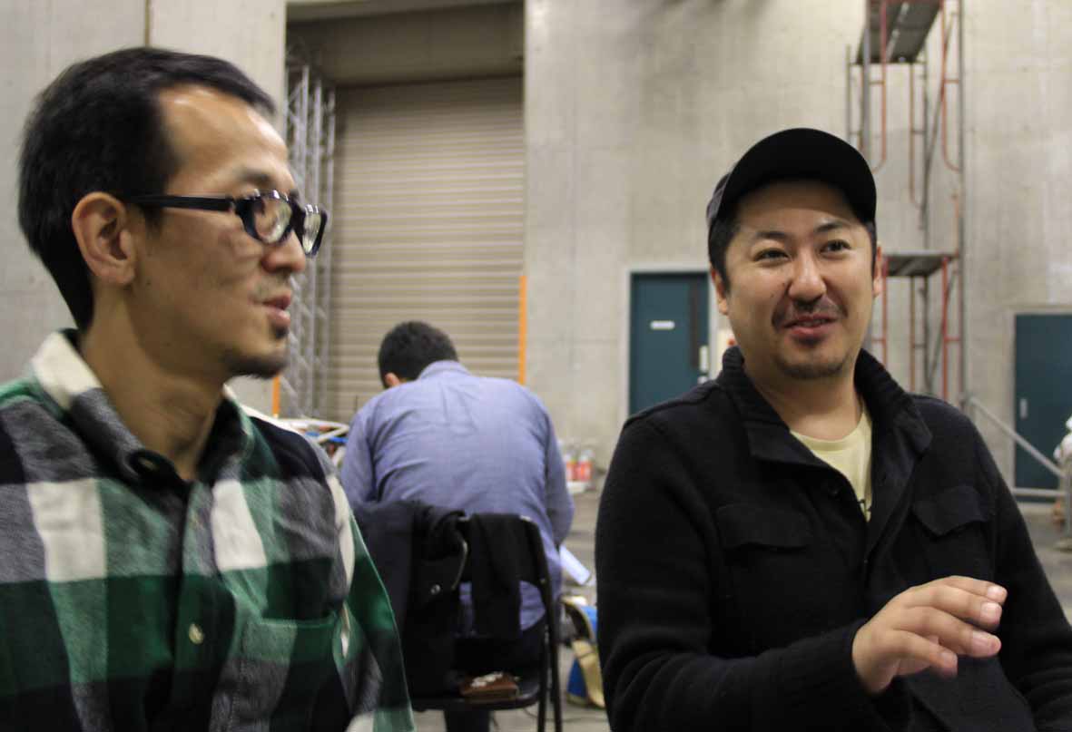 Mr. Ishibashi (left) and Mr. Chiba (right) of Rhizomatiks