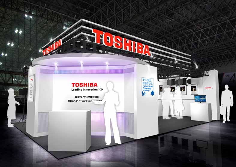 東芝ライテック／東芝エルティーエンジニアリングの展示ブースのイメージ図