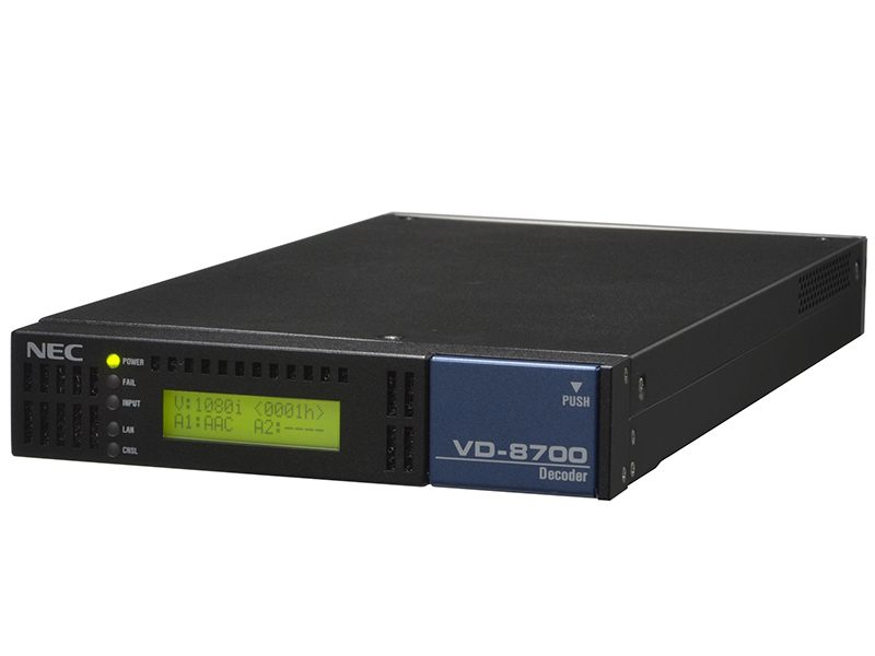 デコーダ「VD-8700」。インタフェースは1000Base-T対応イーサネット。　
