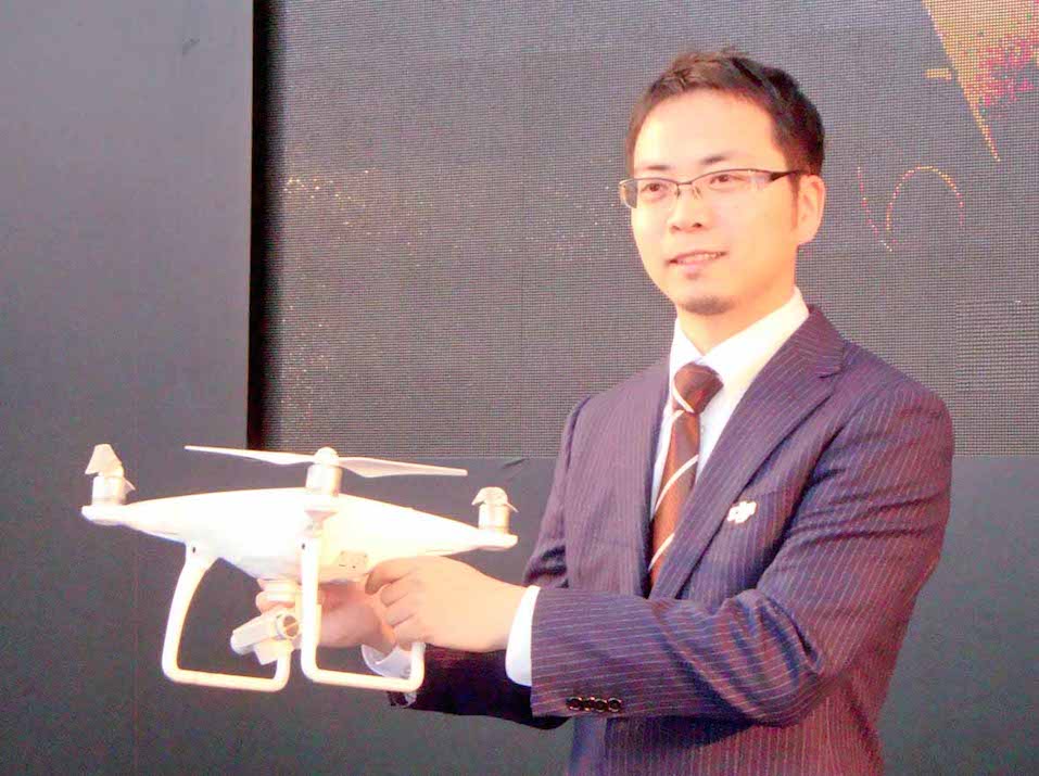 発表会の当日、製品紹介を担当したDJI JAPAN 代表取締役社長の呉韜氏