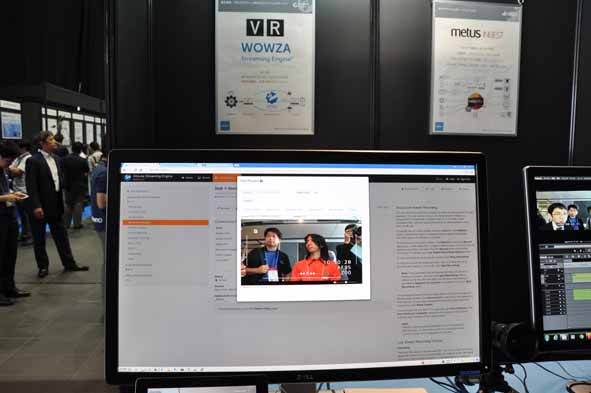 Wowza Streaming Engineを使ったVR（360度）コンテンツ配信のデモの様子