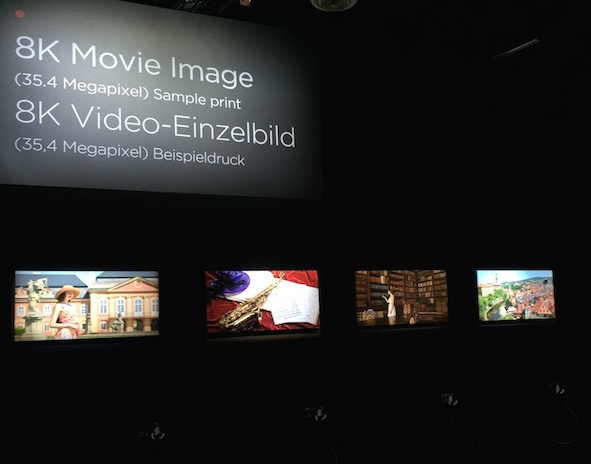 FUTUREゾーンでは、プロトタイプの8Kカメラ映像から切り取られたスチル画像などが展示された