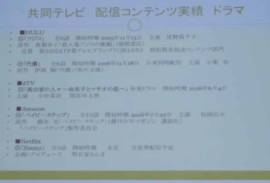 共同テレビは、huluやAmazon、Netflixにもオリジナルを提供