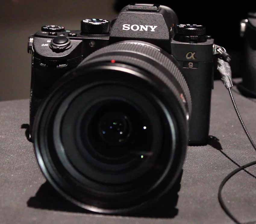 Actual model of the new α9 camera was displayed