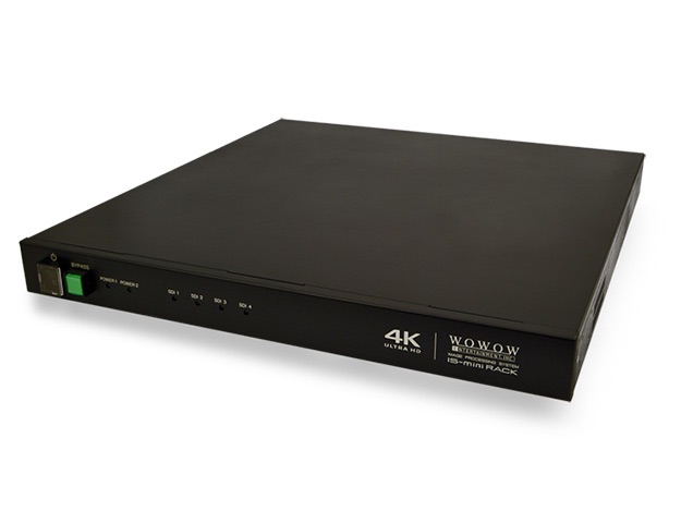 IS-miniX 4台を1Uラックの筐体に格納した「IS-miniX Rack4K」