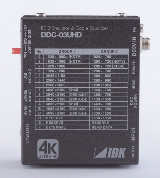 高機能EDIDエミュレーションバッファ「DDC-03UHD」、