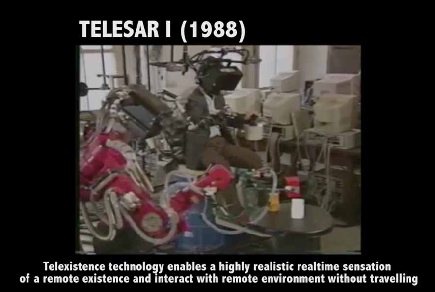 The development history of telexistence avatar robot Telesar, accessible via YouTube