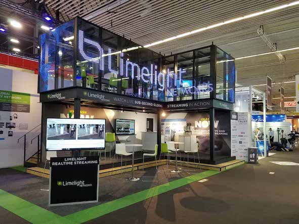 The Limelight Networks booth from IBC, which was held in September in Amsterdam.