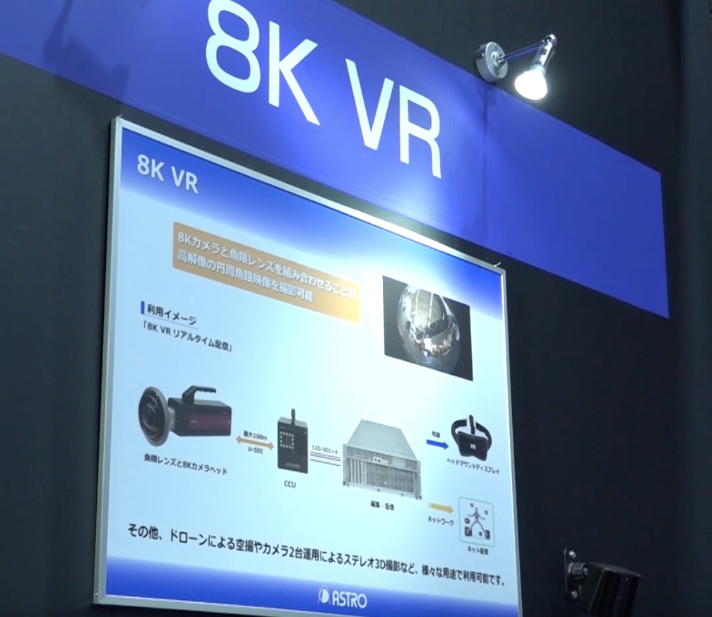昨年のInter BEE 2018で同社がデモした8K VRの説明パネル